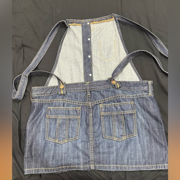 Old Navy Denim Jumpsuit with Yellow Stitching - Picture 2 of 5